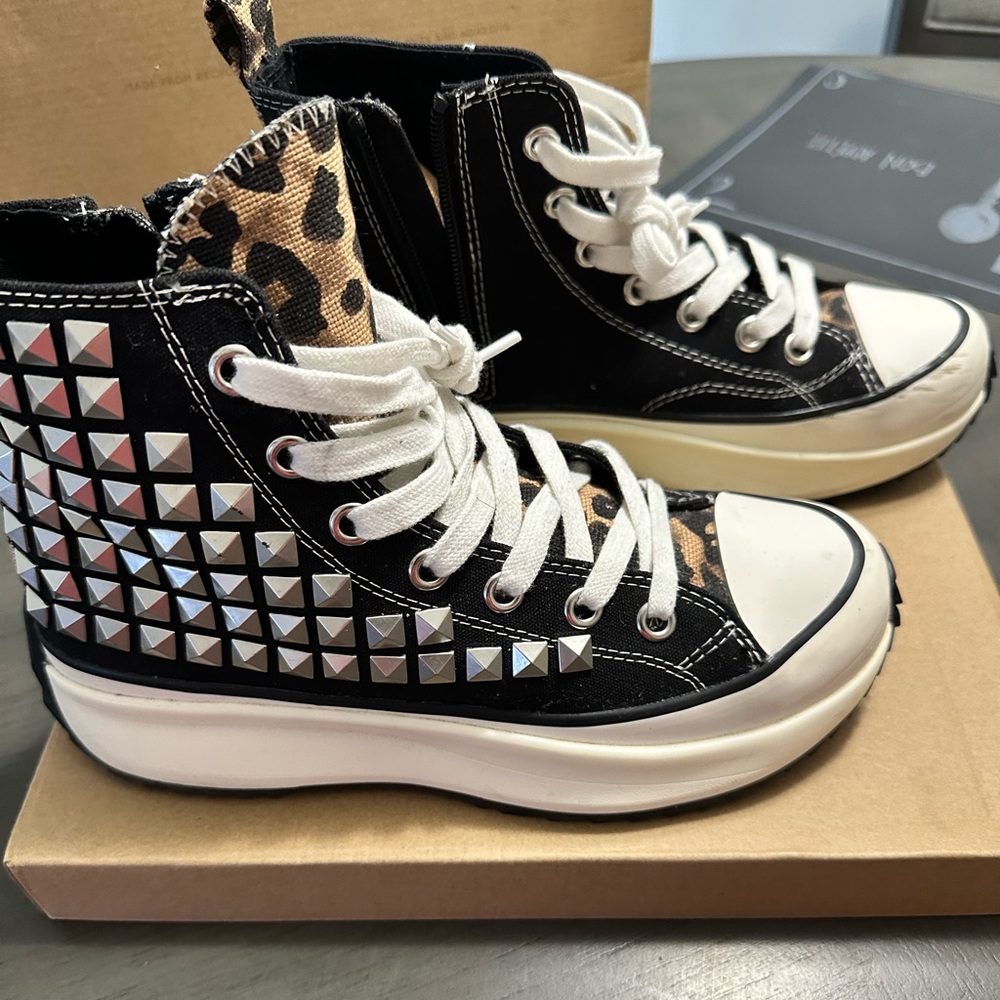 Spiked, Cheetah Steve Madden Sneaker